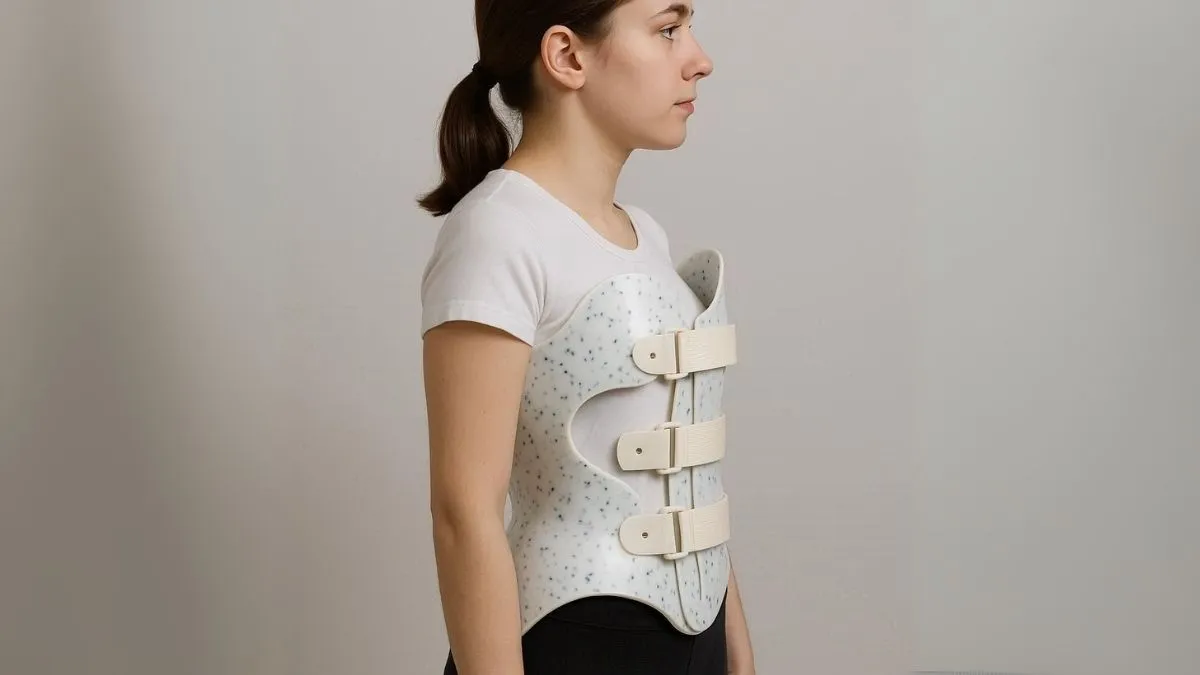 Colete para Escoliose, Funciona? 1 Uma menina usando um colete para escoliose.